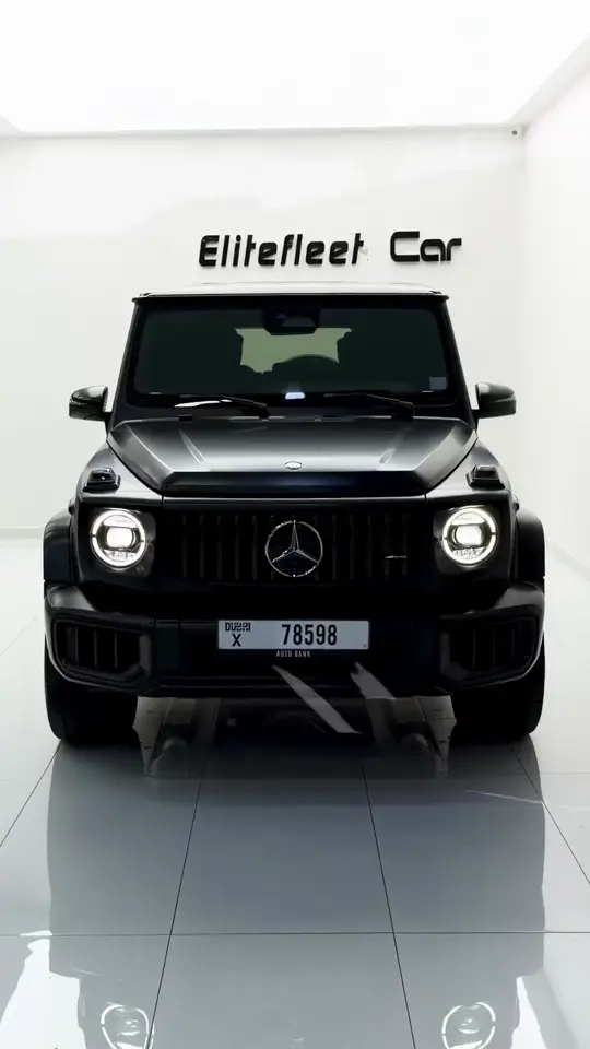 Black Mercedes-AMG G 63 in the EliteFleet showroom