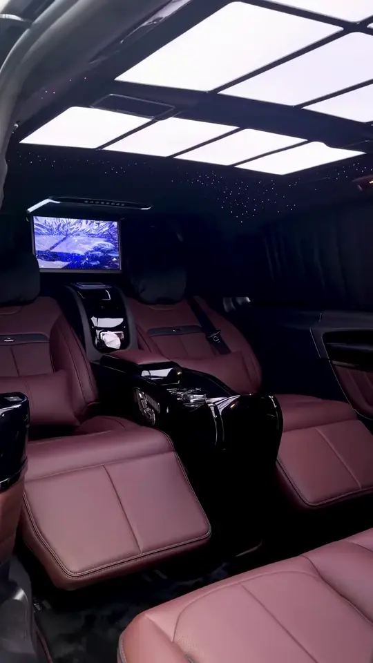 Lounge seats and a starlight roof inside the V-Class VIP